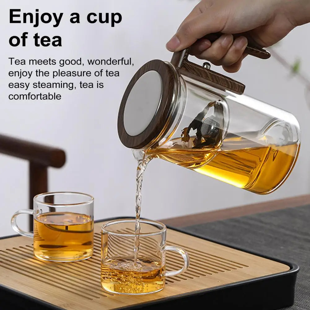 Elegant Glass Teapot with Detachable Infuser and Spout