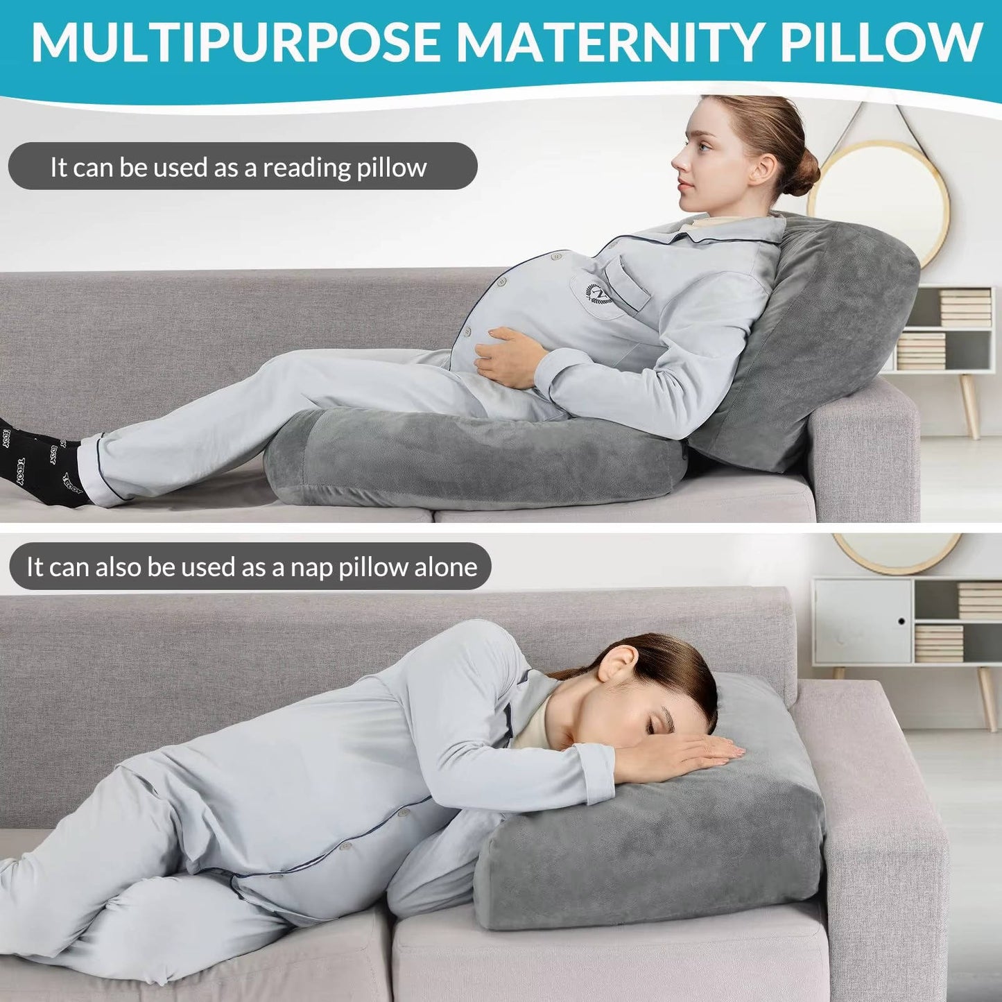 Ultimate Comfort Maternity Pillow – 44.5 Inch Full Body Support