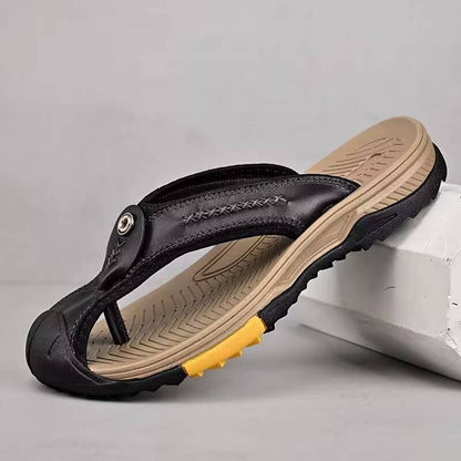 Lightweight Closed Toe Flip Flops for Men – Water Resistant Beach Sandals, Sizes 6.5 to 10.5