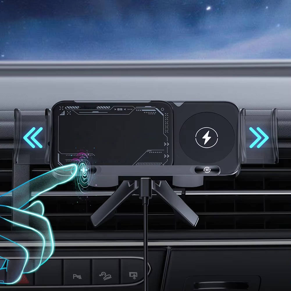 Smart Car Phone Holder with Quick Charge and Automatic Grip