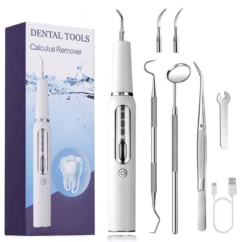Rechargeable Canine Oral Care Device with LED Illumination and Gum Sensor