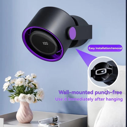 Portable Bladeless Desk Fan with 100 Speed Settings, 5 Modes, Timer, and 1200mAh Battery for Home or Office