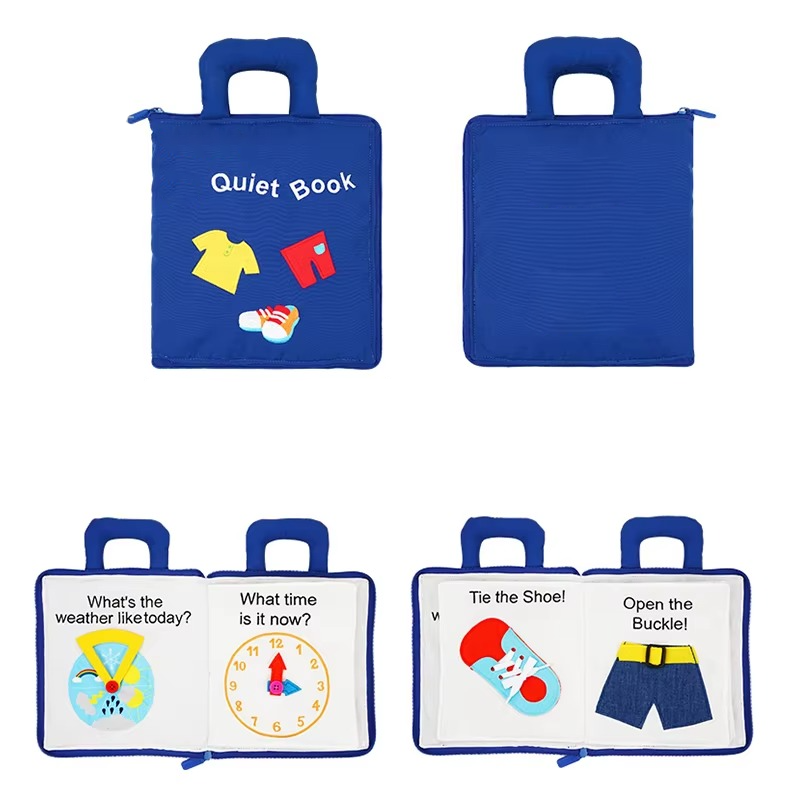 Interactive Fabric Playbook with Textures and Shapes for Infants
