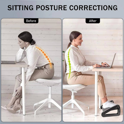 Ergonomic Footrest with Massage Rollers - Adjustable 3.5 to 7.5 inches for Home and Office