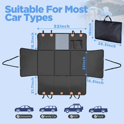 Spacious Dog Car Seat Extender with Sturdy Base – Waterproof & Scratch-Resistant