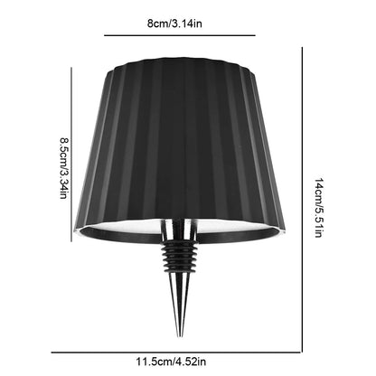 Cordless LED Touch Table Lamp in Wine Bottle Design – Dimmable Light for Bedroom, Patio, and Bar Decor