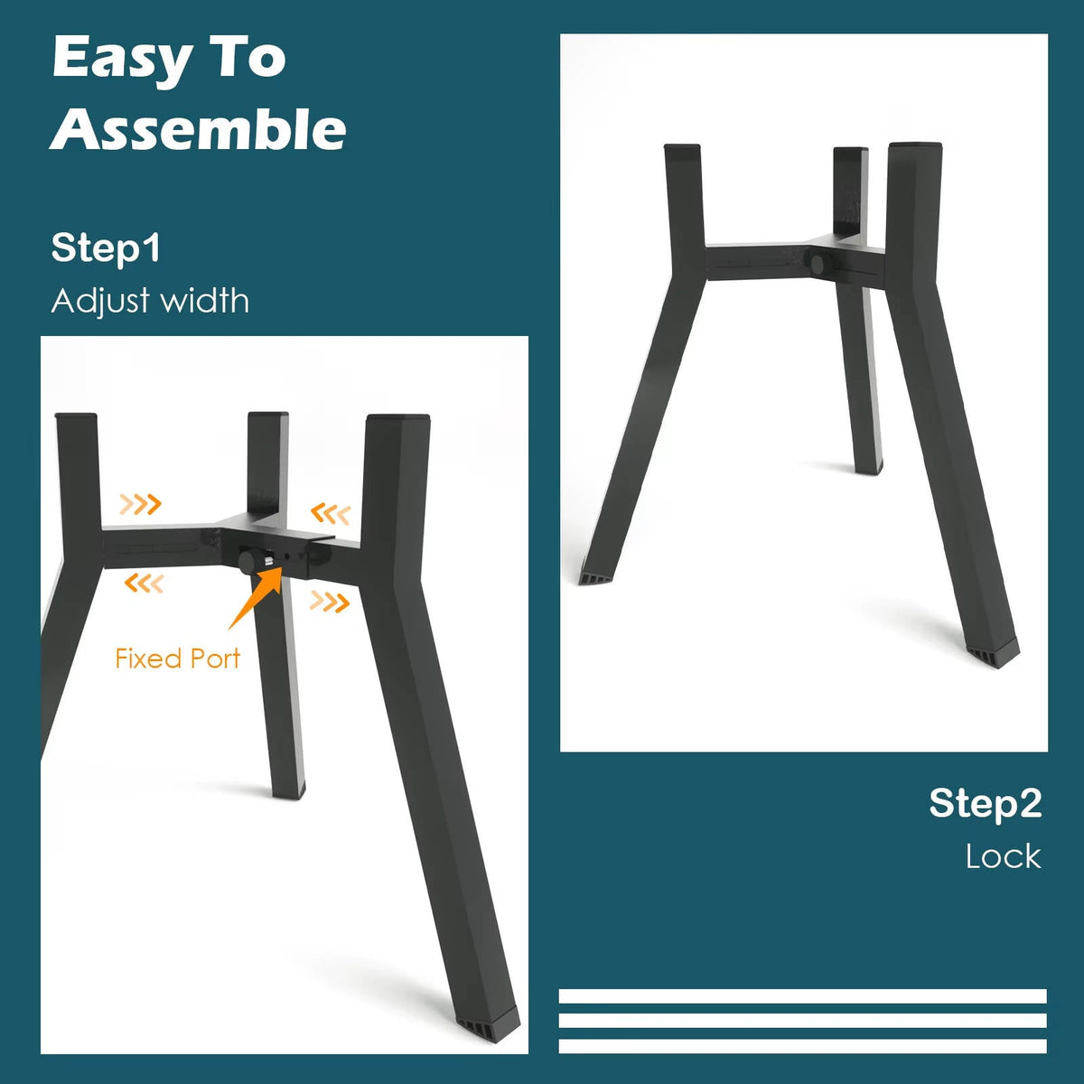 Adjustable Elevated Pet Feeding Stand with Foldable Frame