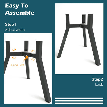 Adjustable Elevated Pet Feeding Stand with Foldable Frame