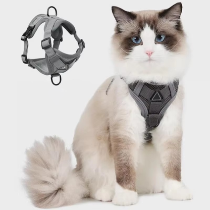Adjustable Safety Harness and Leash for Cats with Reflective Safety Features