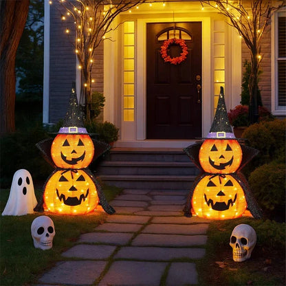 Illuminated Halloween Pumpkin Décor for Indoor & Outdoor Use