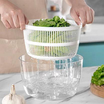 Effortless 3L Salad Dryer with One-Hand Operation and Instant Stop