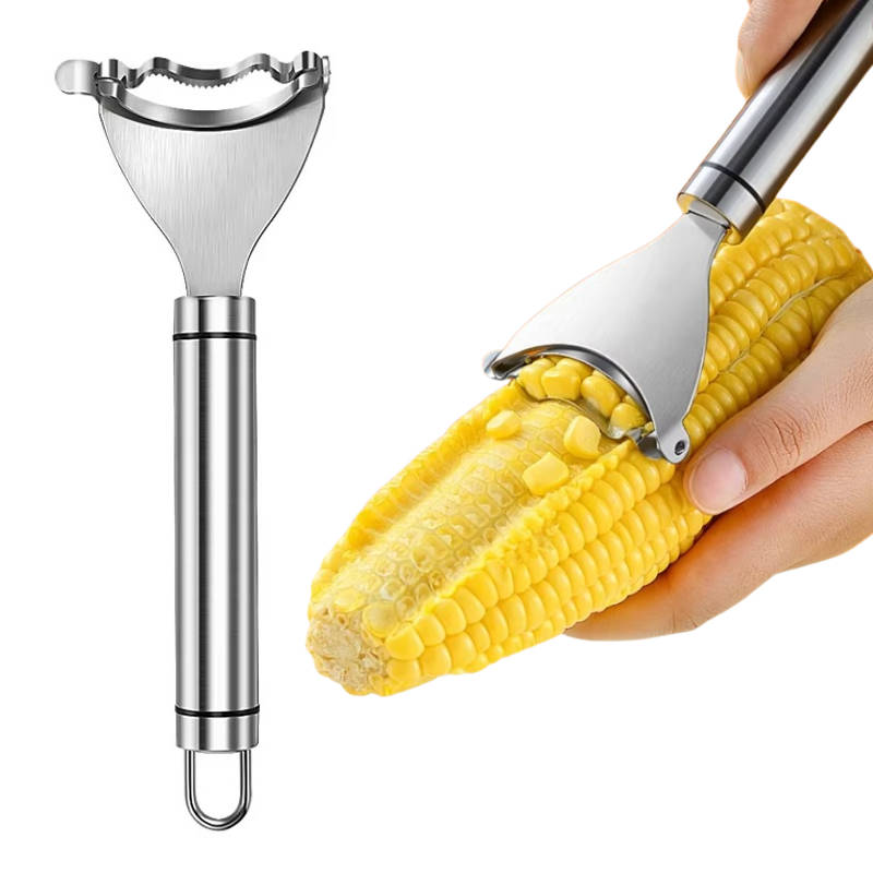 Effortless Corn Kernel Remover with Serrated Steel Blade