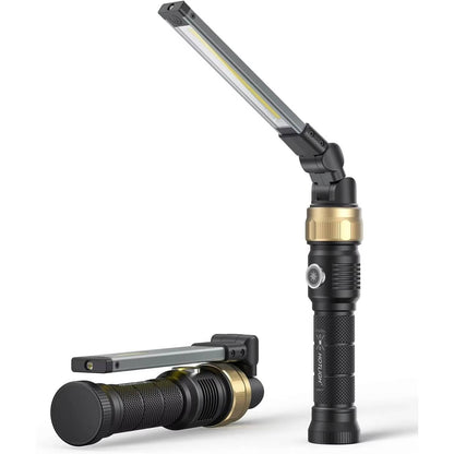 Versatile Magnetic LED Work Light, 5000mAh Rechargeable 1200 Lumens