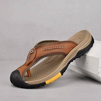 Lightweight Closed Toe Flip Flops for Men – Water Resistant Beach Sandals, Sizes 6.5 to 10.5
