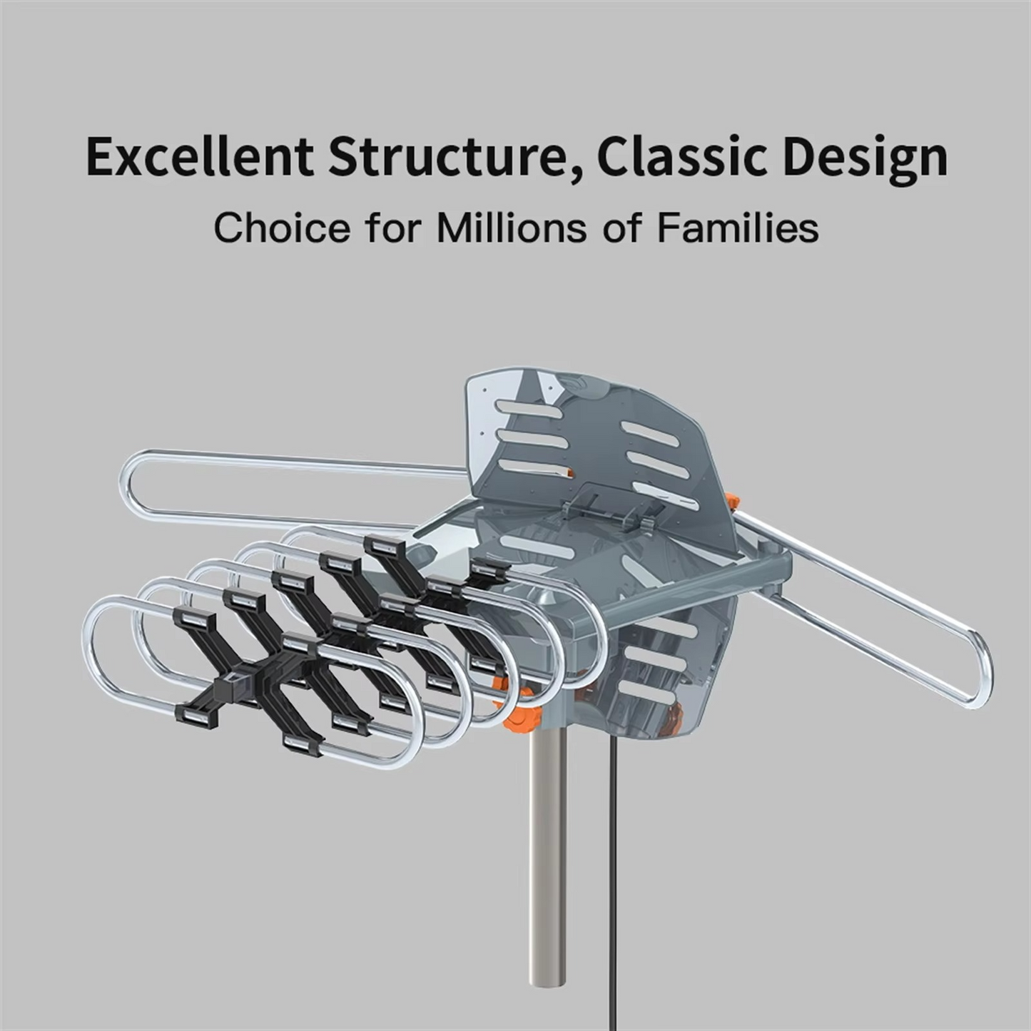HD Motorized Antenna with 360° Rotation and Remote Control
