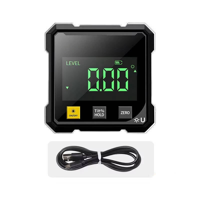 Precision Angle Measuring Tool with Magnetic Mount and LED Display