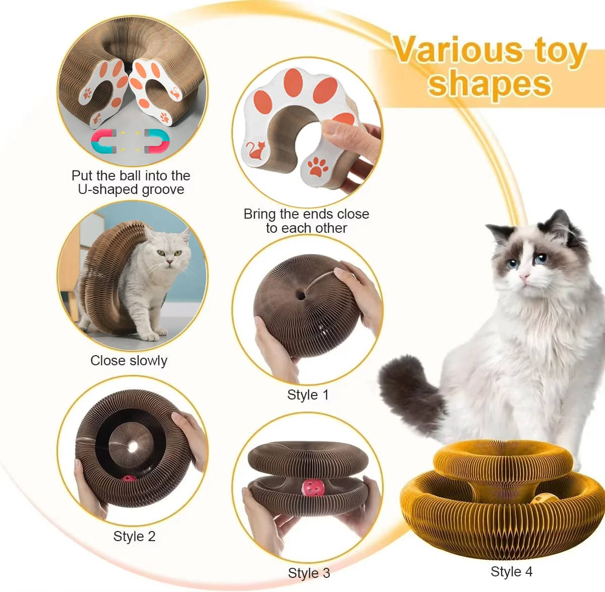 Dynamic Cat Clawing Station with Interactive Play Track