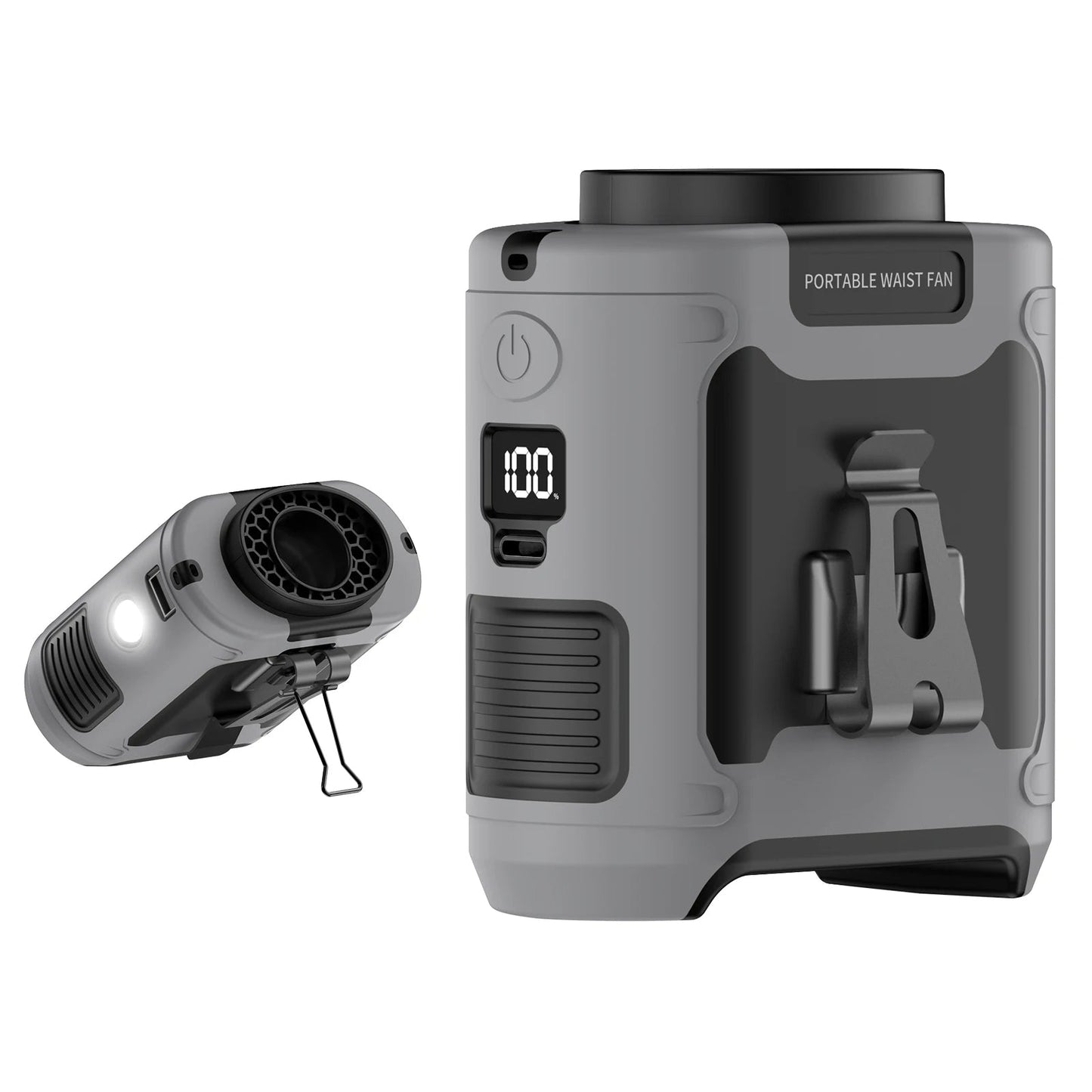 Portable Waist Cooler with 10000mAh Power and LED Light
