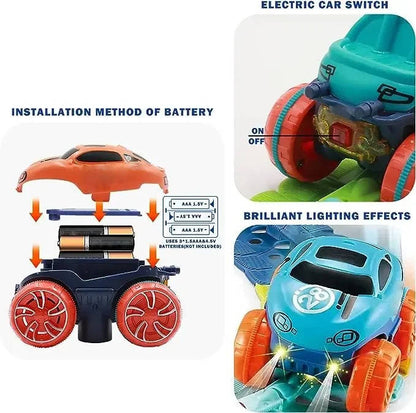 Illuminated Race Track Set for Kids with Flexible Design & Stable Car