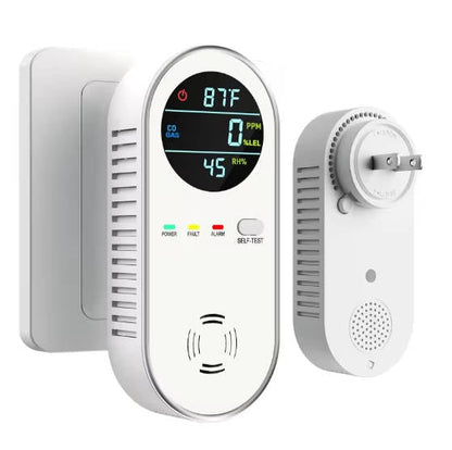 Smart Home Gas and CO Safety Monitor with Display and Alerts