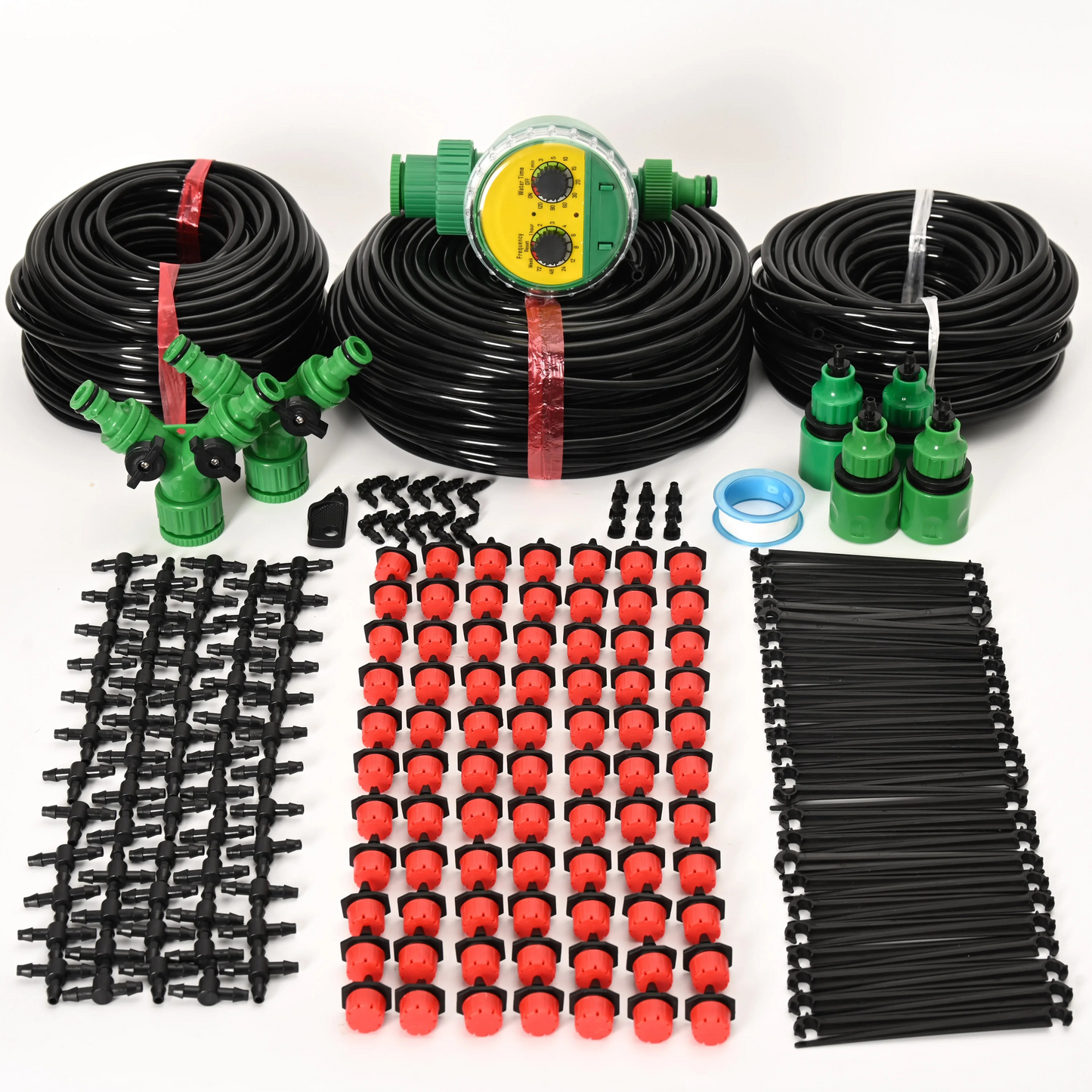 Smart Garden Irrigation Kit with Programmable Timer and Customizable Drip Heads