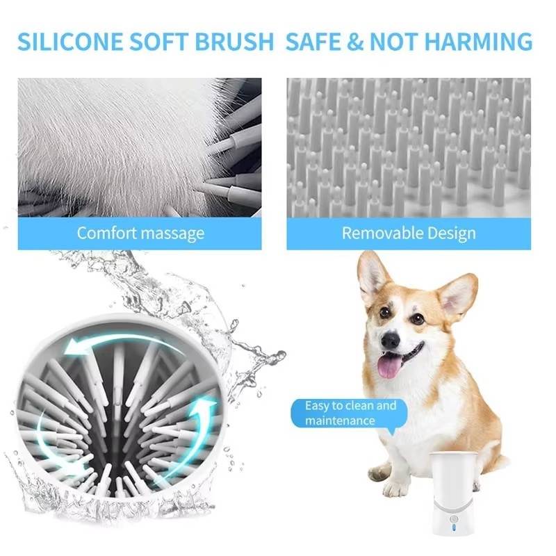 Effortless Paw Cleaning Device with Dual Speed Features
