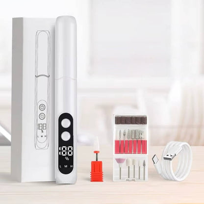 Compact Electric Nail Care System for Effortless Manicures and Pedicures
