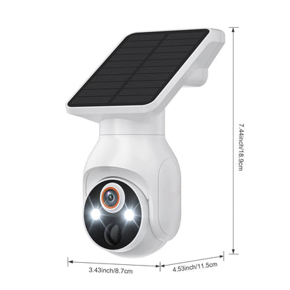 Wireless Solar-Powered Security Camera with 2K HD Night Vision