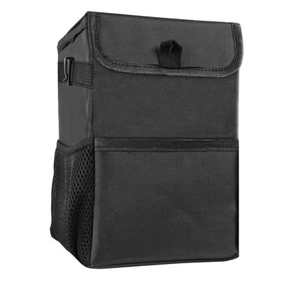 Ultimate Leak-Resistant Car Waste Bin with Storage Pockets
