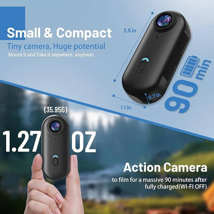 Ultra-Compact 4K Adventure Camera with Versatile Mounting Options