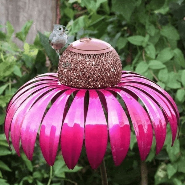 Stylish Metal Bird Feeder with Easy Access and Durable Design