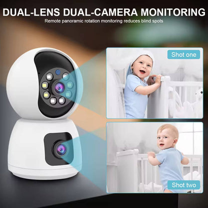 SmartWatch Guardian: Dual Lens Wireless Security Camera