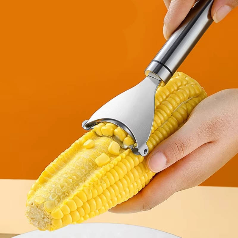 Effortless Corn Kernel Remover with Serrated Steel Blade