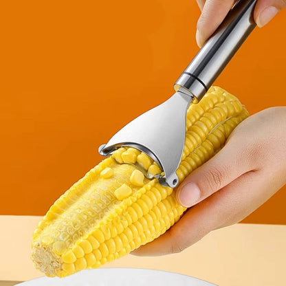 Effortless Corn Kernel Remover with Serrated Steel Blade