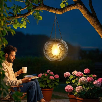 Eco-Friendly Hanging Lantern with Auto Light Sensor & 14-Hour Glow