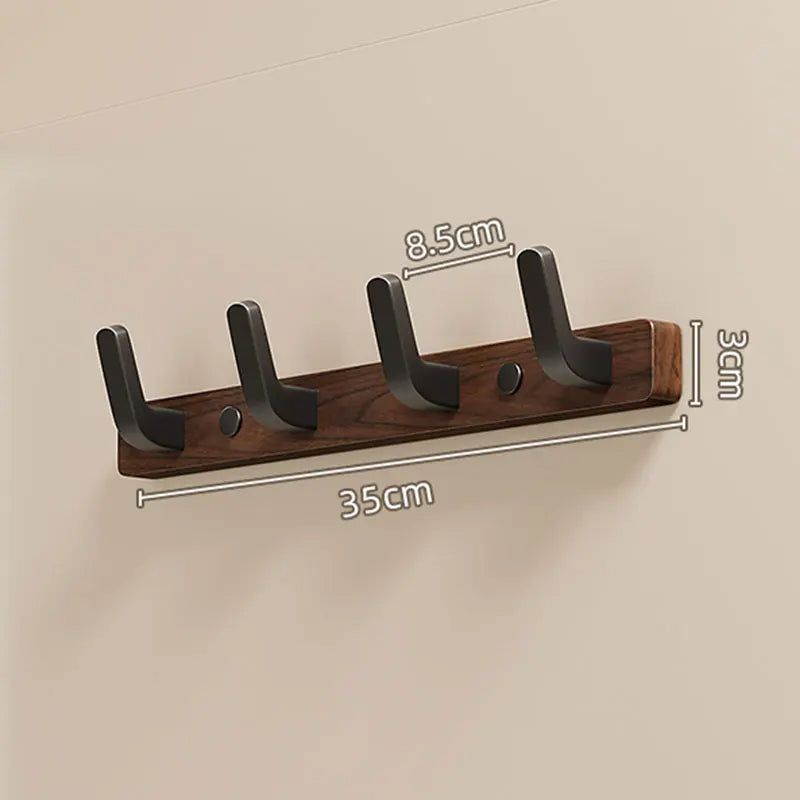 Elegant Wall-Mounted Coat Organizer with 4 Sturdy Hooks