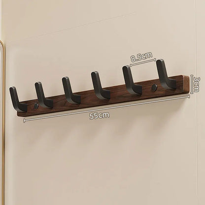 Elegant Wall-Mounted Coat Organizer with 4 Sturdy Hooks