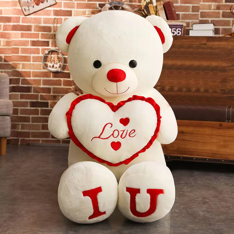 Extra-Large Plush Bear Back Support with Washable Cover