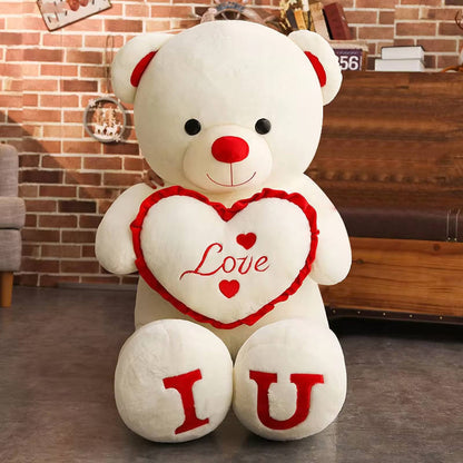 Extra-Large Plush Bear Back Support with Washable Cover