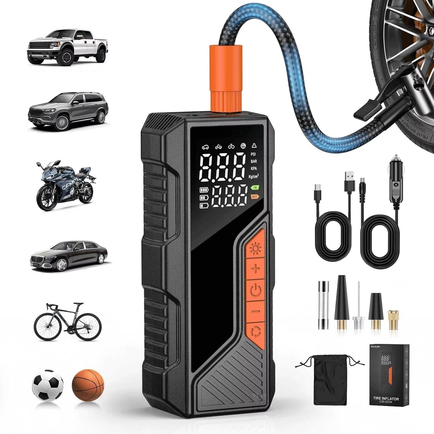 Compact Air Pump Pro 150 PSI - Cordless Tire Inflator