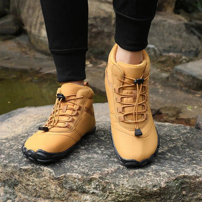 Insulated Winter Boots for Men - Waterproof, Snowproof, Fleece Lined, Wide Toe Box, Zero Drop