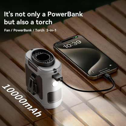 Portable Waist Cooler with 10000mAh Power and LED Light