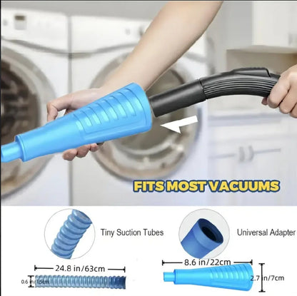Versatile Dryer Vent Cleaning Tool with Universal Vacuum Fit
