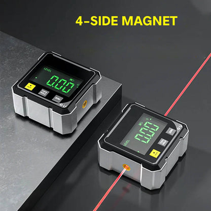 Precision Angle Measuring Tool with Magnetic Mount and LED Display