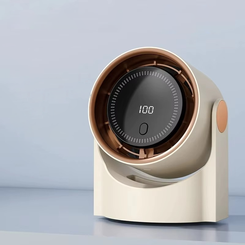 Portable Bladeless Desk Fan with 100 Speed Settings, 5 Modes, Timer, and 1200mAh Battery for Home or Office