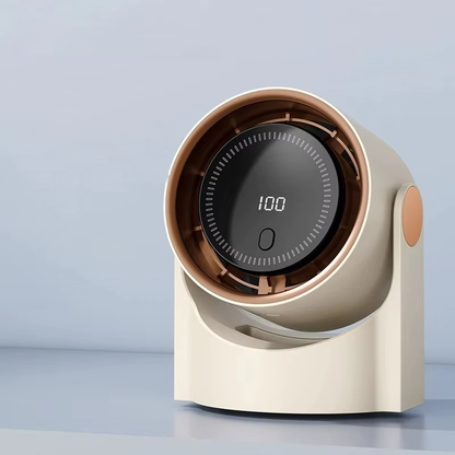 Portable Bladeless Desk Fan with 100 Speed Settings, 5 Modes, Timer, and 1200mAh Battery for Home or Office