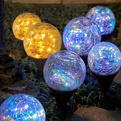 Twilight Radiance Solar Orbs for Outdoor Ambiance - 2 Pack