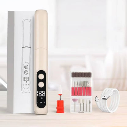 Compact Electric Nail Care System for Effortless Manicures and Pedicures
