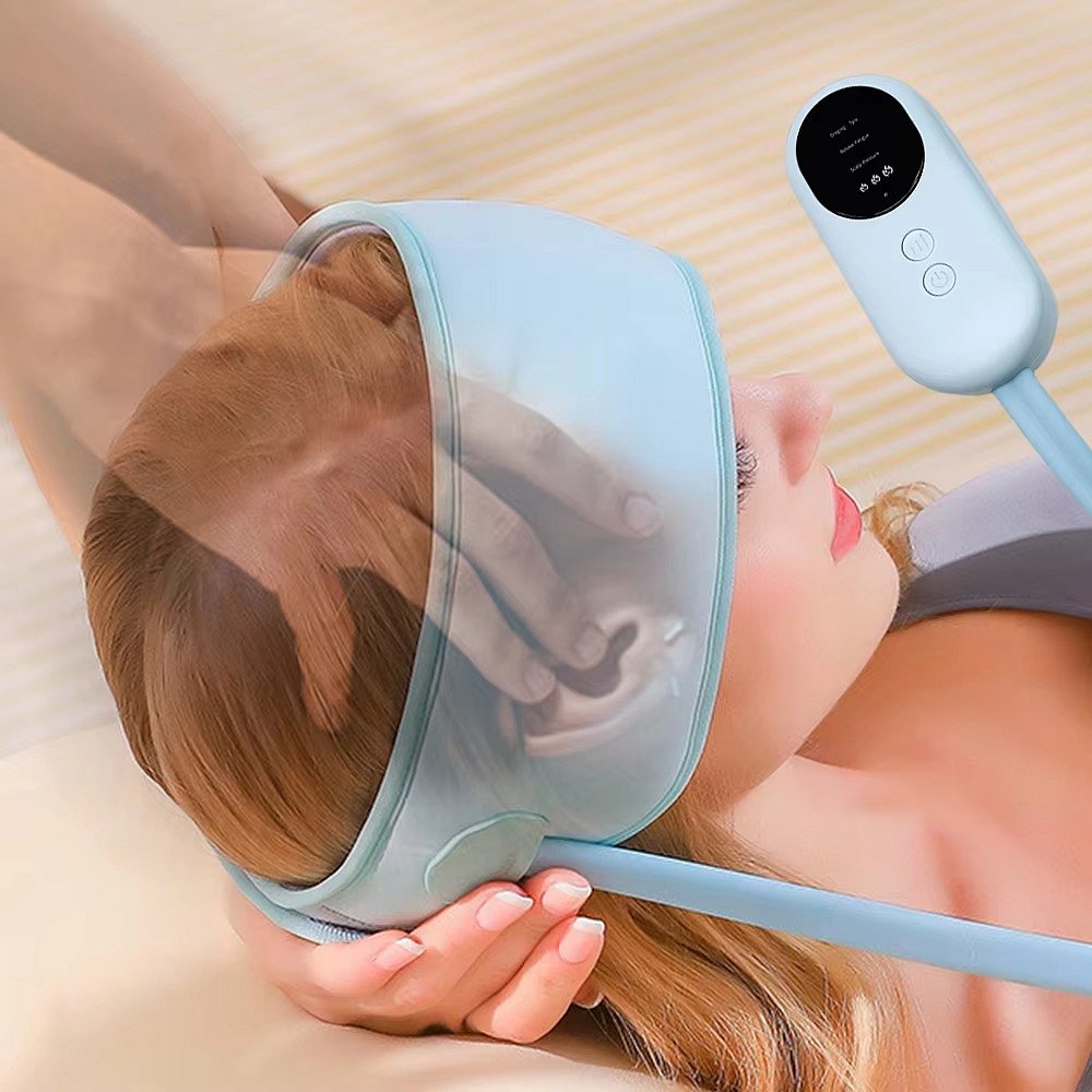 Rechargeable Head Relaxation Cap with Heat and Airbag Massage