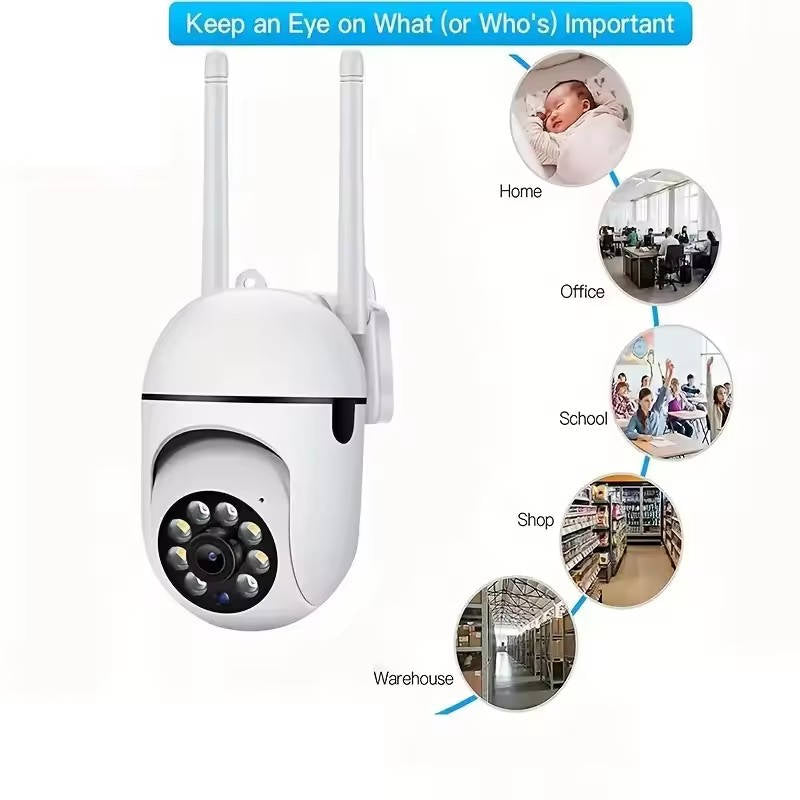 Dual Pack of Smart Outdoor WiFi Surveillance Cameras with Night Vision